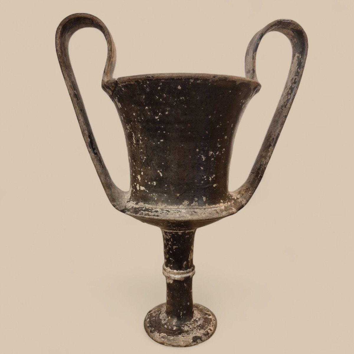 Ancient Greek Terracotta Kantharos With Thermoluminescence Certificate, 1st Century Ad
