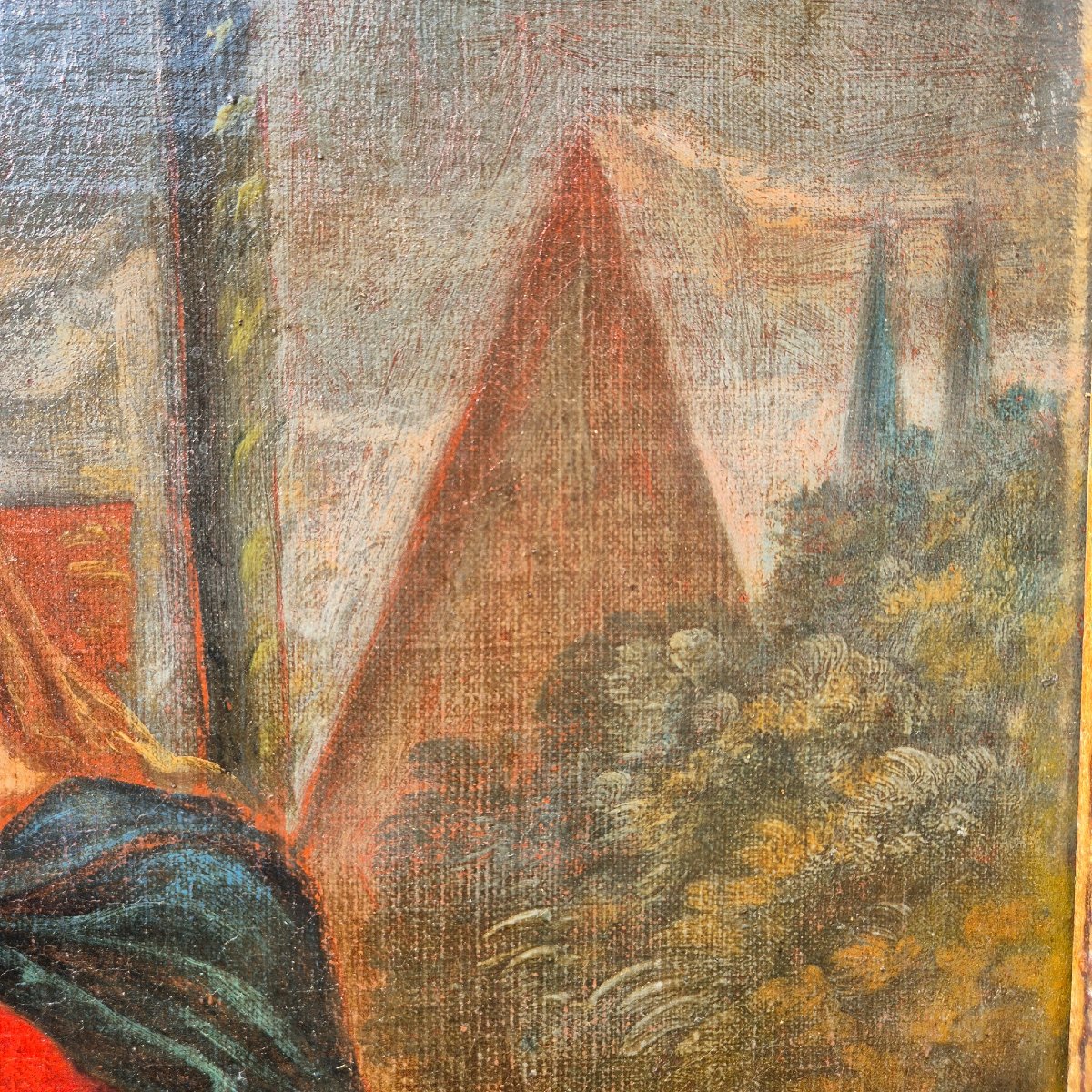 Oil Painting On Canvas Depicting The Return From Egypt, France, 17th Century-photo-2