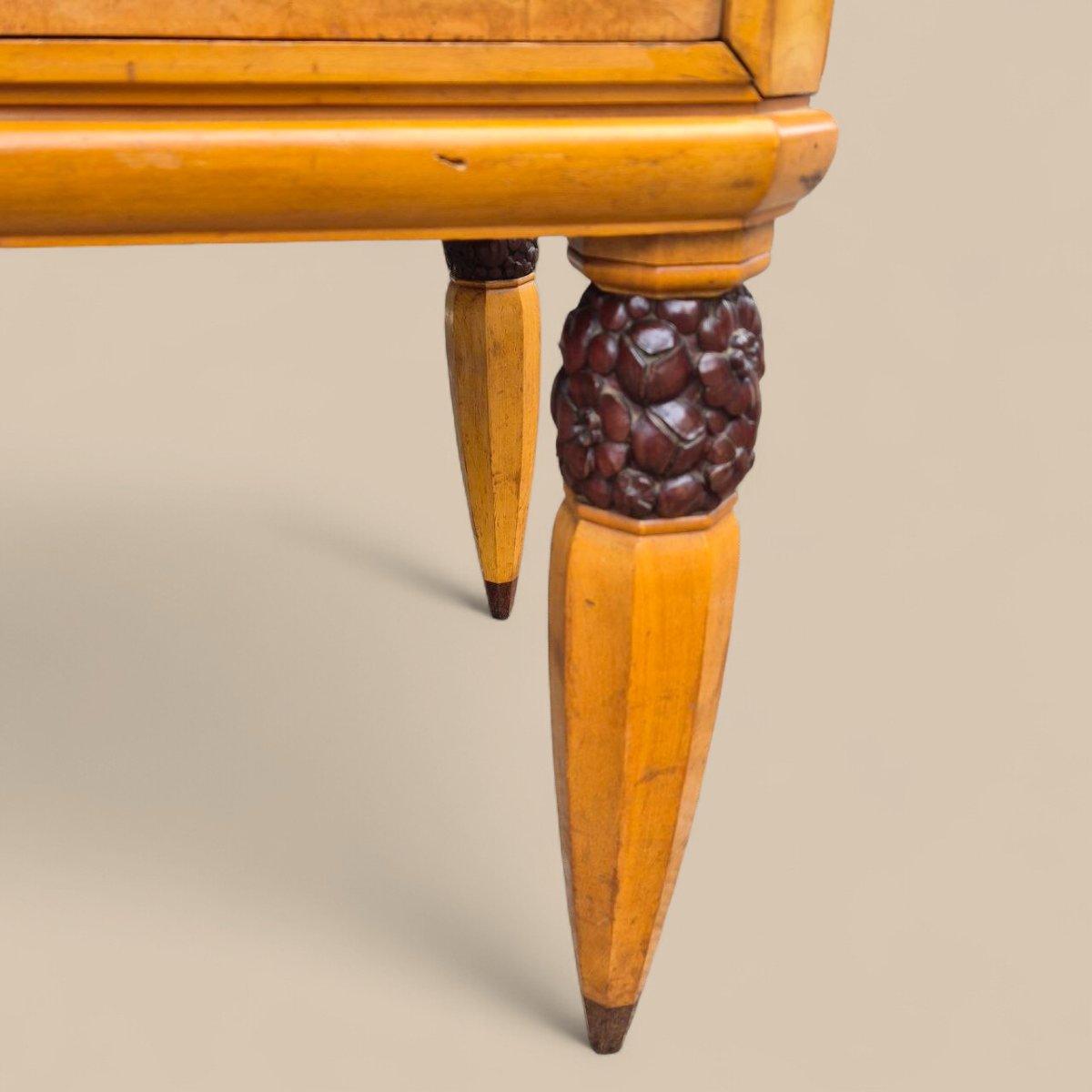 Buffet Art Déco en frêne plaqué – vers 1930 – Élégante enfilade d’époque-photo-3