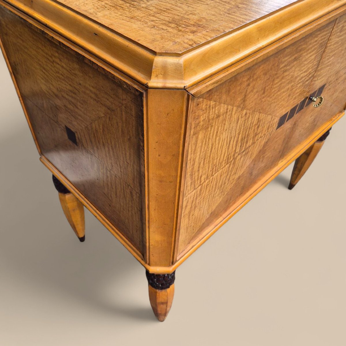 Buffet Art Déco en frêne plaqué – vers 1930 – Élégante enfilade d’époque-photo-6