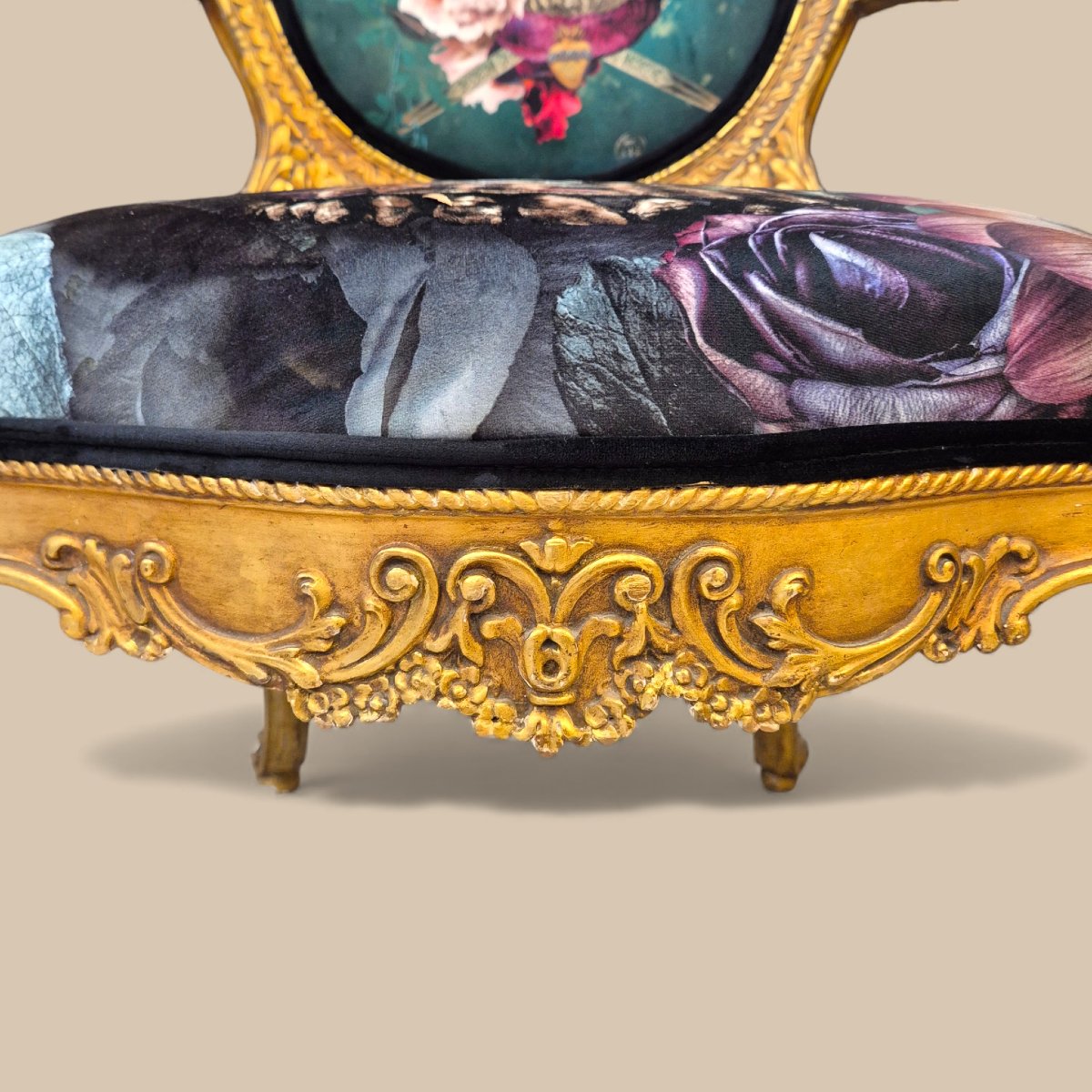 Paire unique de fauteuils baroque du XIXe siècle revisités  par l'artiste Wesley Smith-photo-8