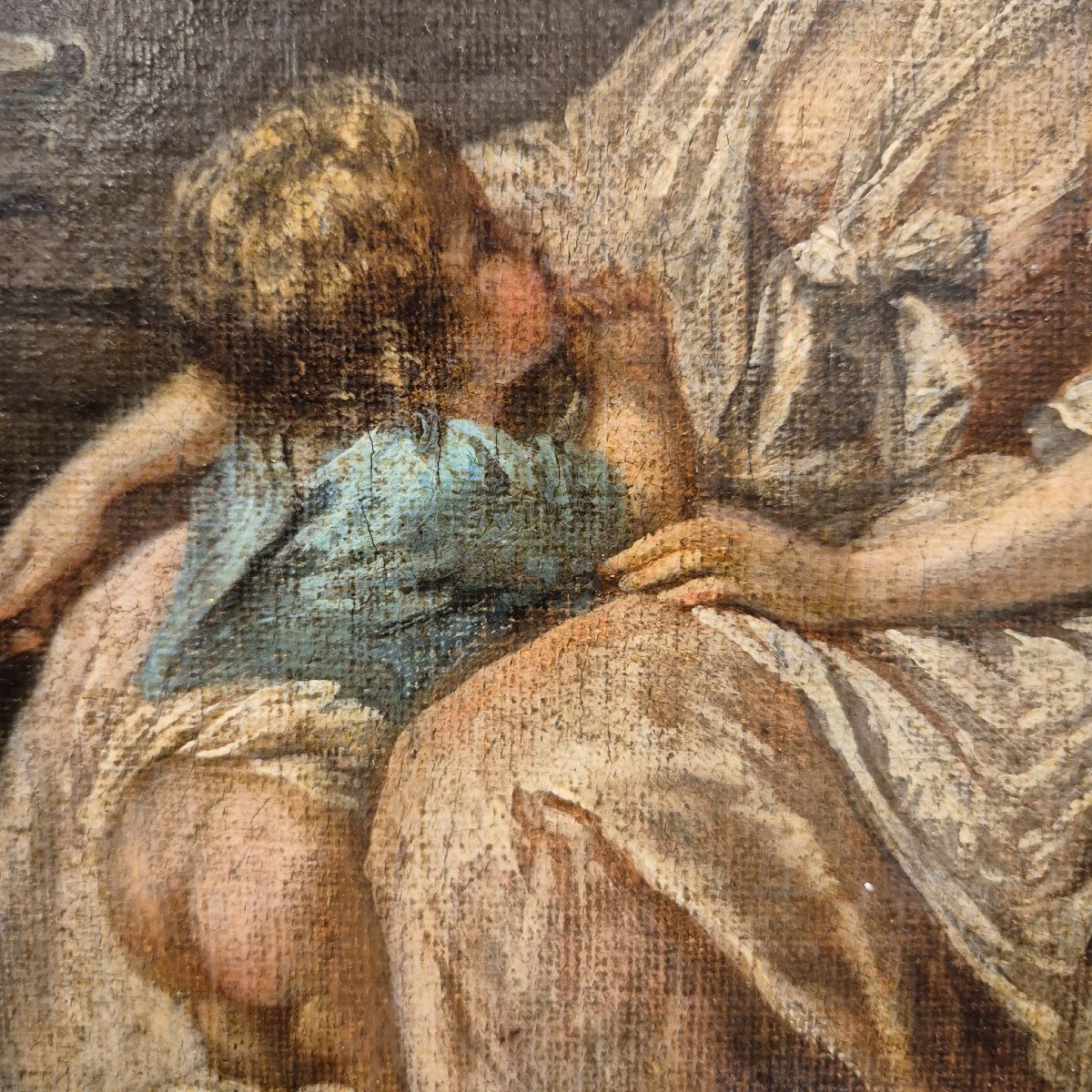 Charming 18th-century Genre Scene After Greuze — Mother And Child-photo-3