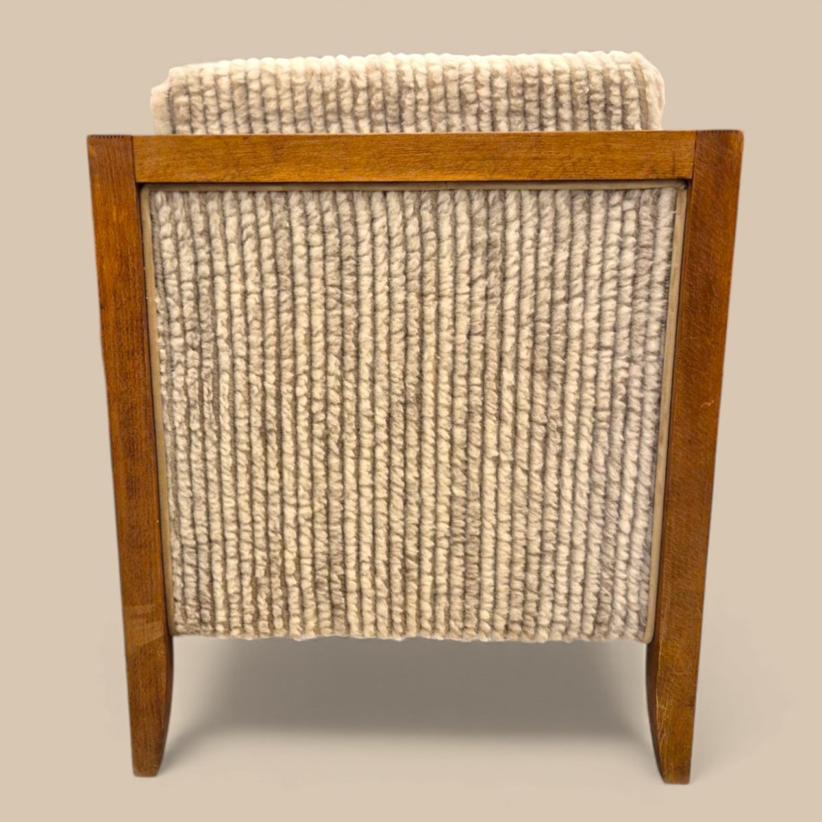 Pair Of Italian Art Deco Armchairs From The 1970s, Newly Reupholstered-photo-4