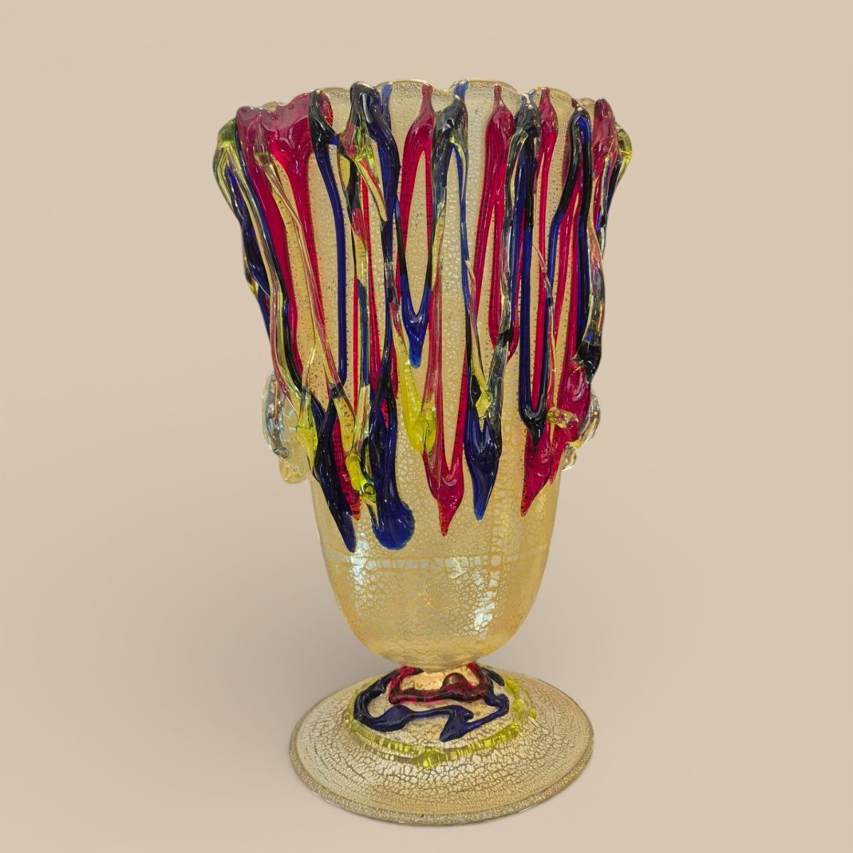 Murano Glass Vase-sculpture Signed By Master Glassmaker Fabio Tagliapietra-photo-3