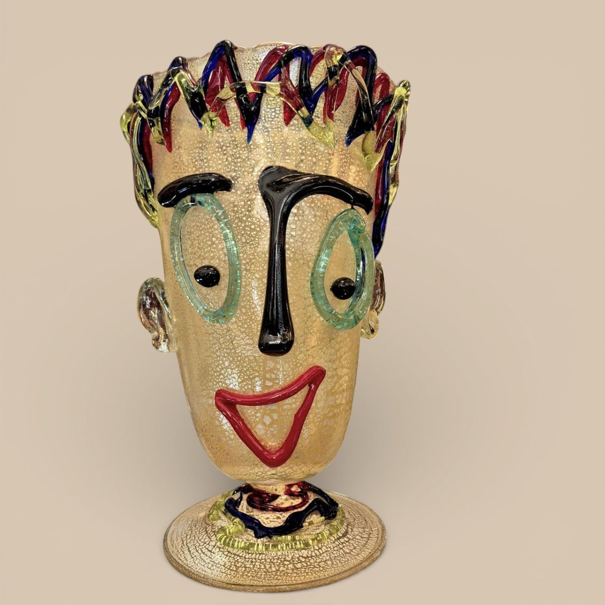 Murano Glass Vase-sculpture Signed By Master Glassmaker Fabio Tagliapietra-photo-4