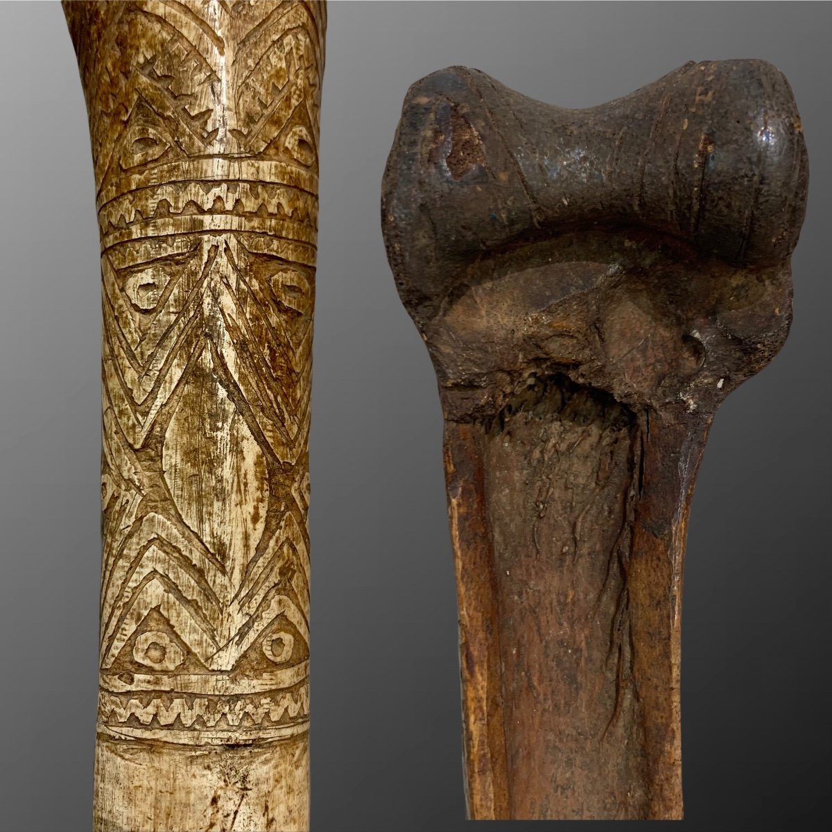 Papua, Cassowary Bone Dagger, Abelam People-photo-4