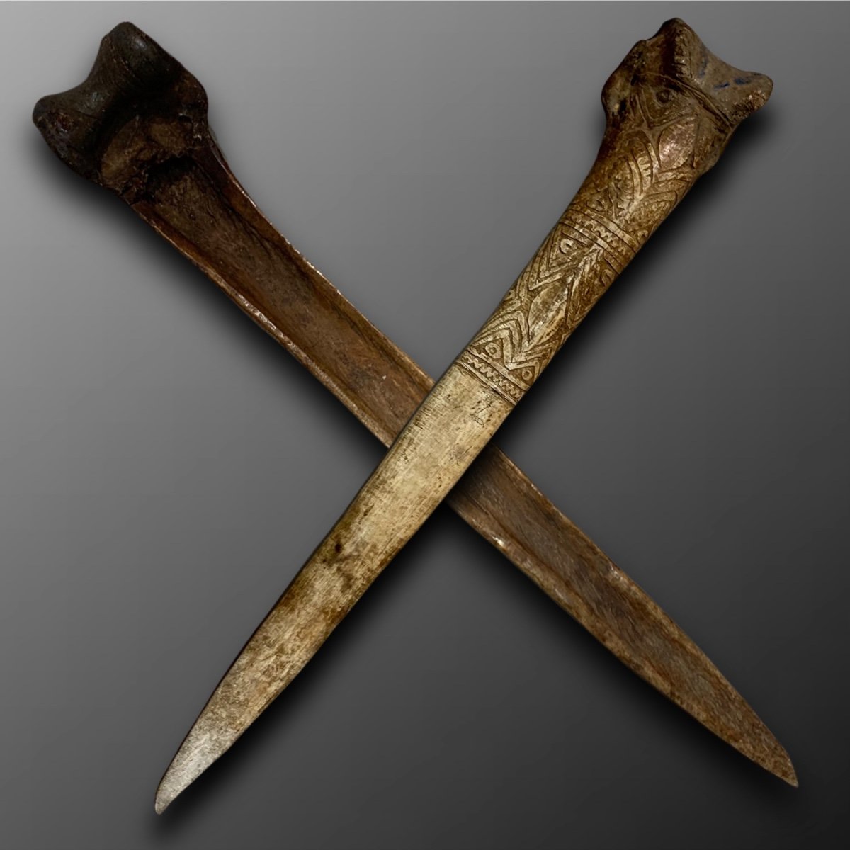 Papua, Cassowary Bone Dagger, Abelam People