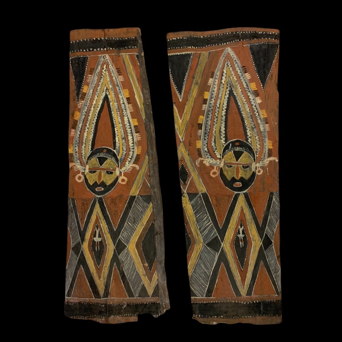 Papua New Guinea, Painted Bark Abelam From Haus Tambaran-photo-2