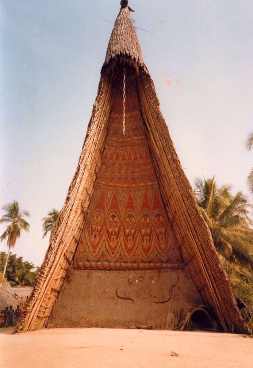 Papouasie, écorce Peinte Abelam D Une Haus Tambaran-photo-4