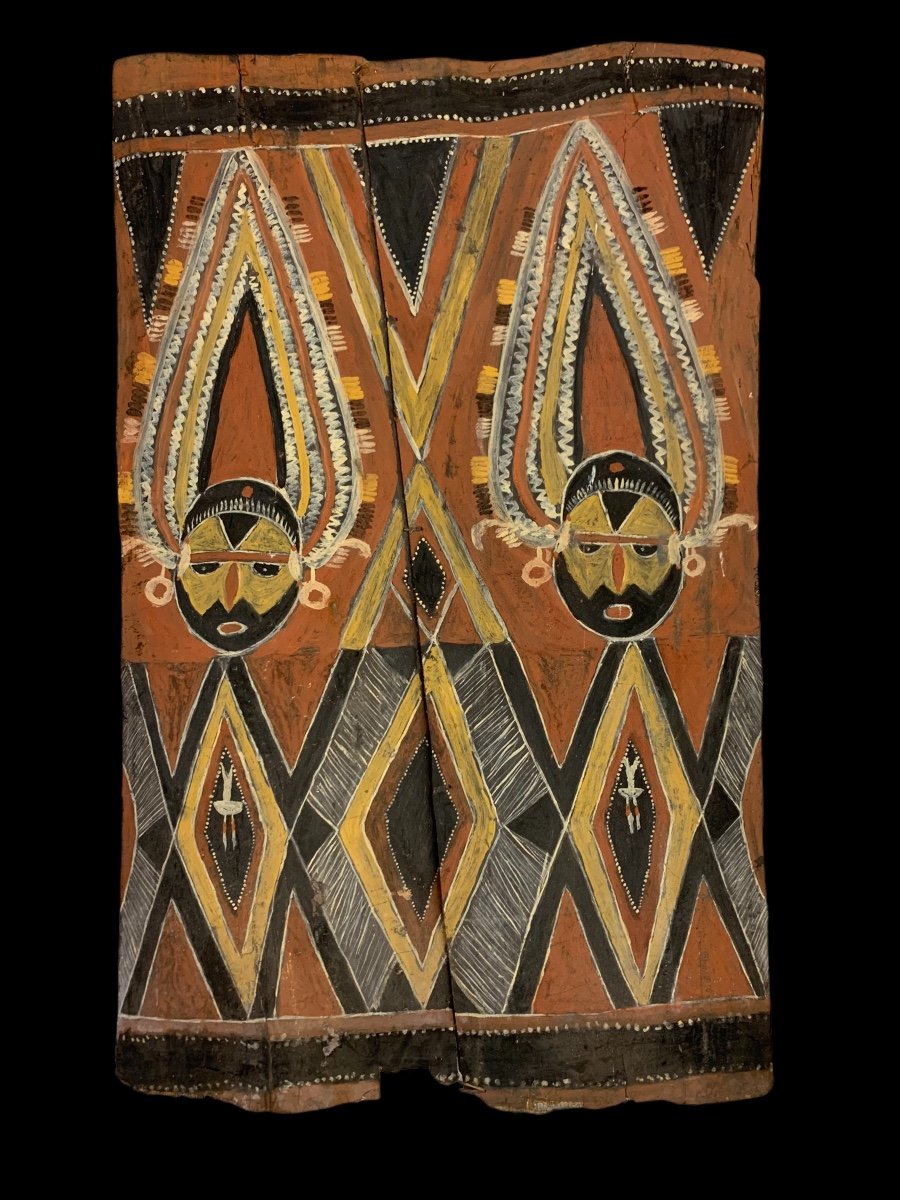 Papua New Guinea, Painted Bark Abelam From Haus Tambaran