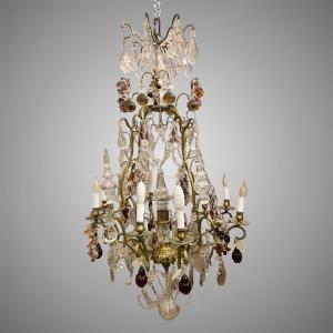 Large Saint Louis Crystal Chandelier, XIX Eme 