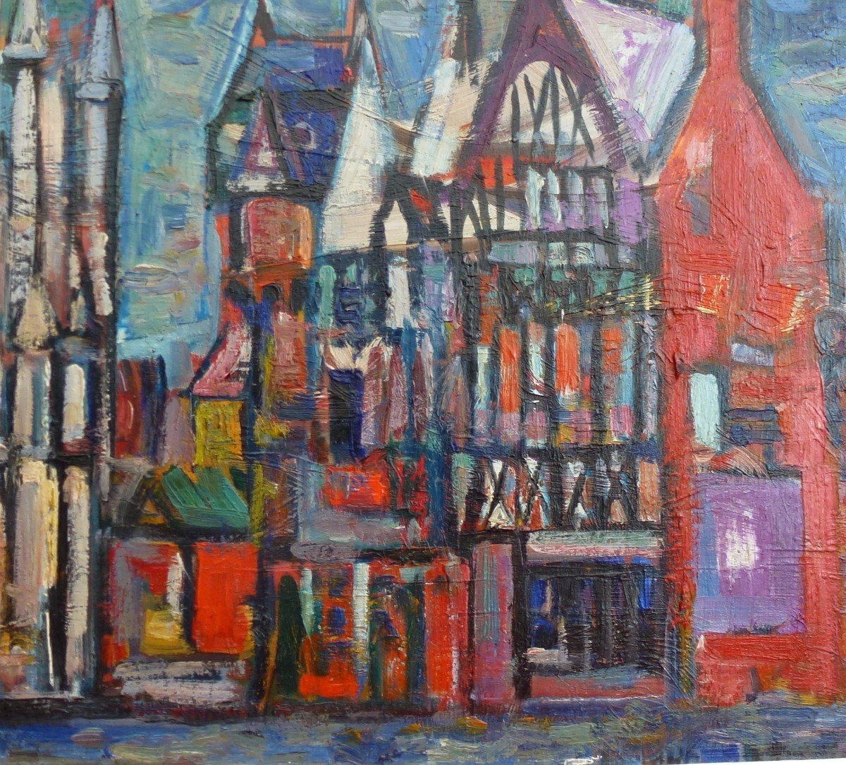 Robert Savary (1920 - 2000) - "view Of Rouen"-photo-1