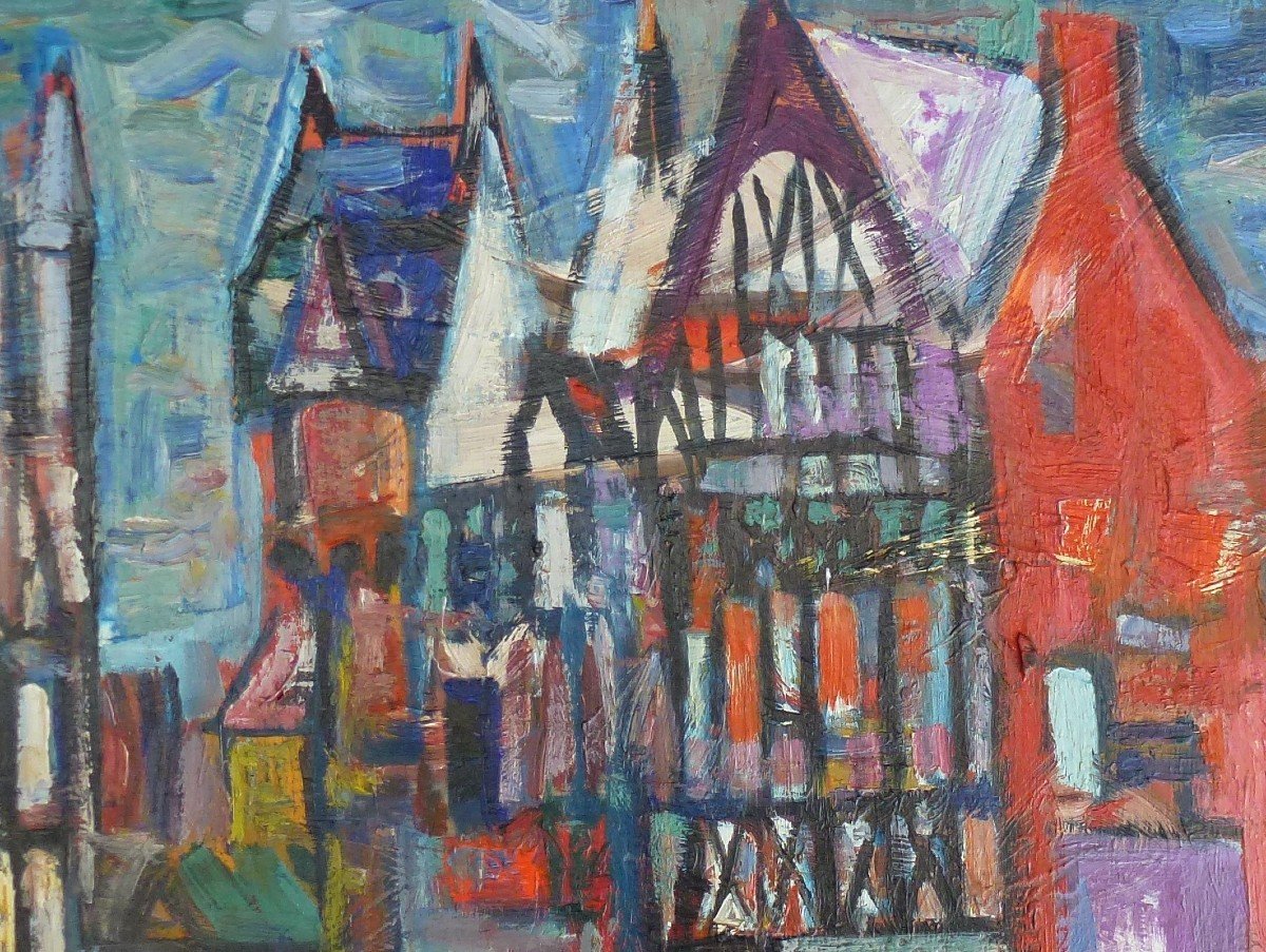 Robert Savary (1920 - 2000) - "view Of Rouen"-photo-3