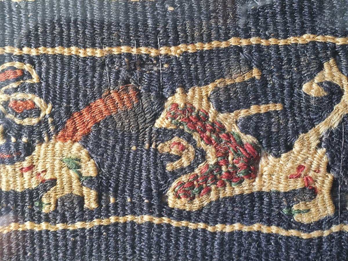 Art Copte V/VII ème Siècle bande laine et lin Egypte-photo-2