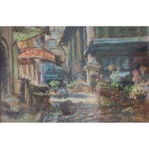 Marcel Leprin (1891-1933) - "market Scene" Circa 1920 - Modern Art 