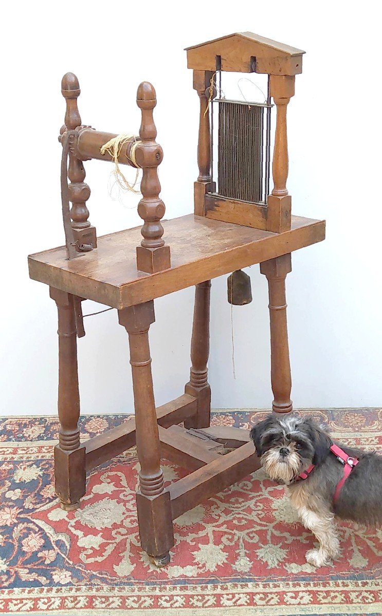 Ribbon Loom, Turned Fruit Wood, Arles Region, Beautiful Handcrafted Model-photo-2