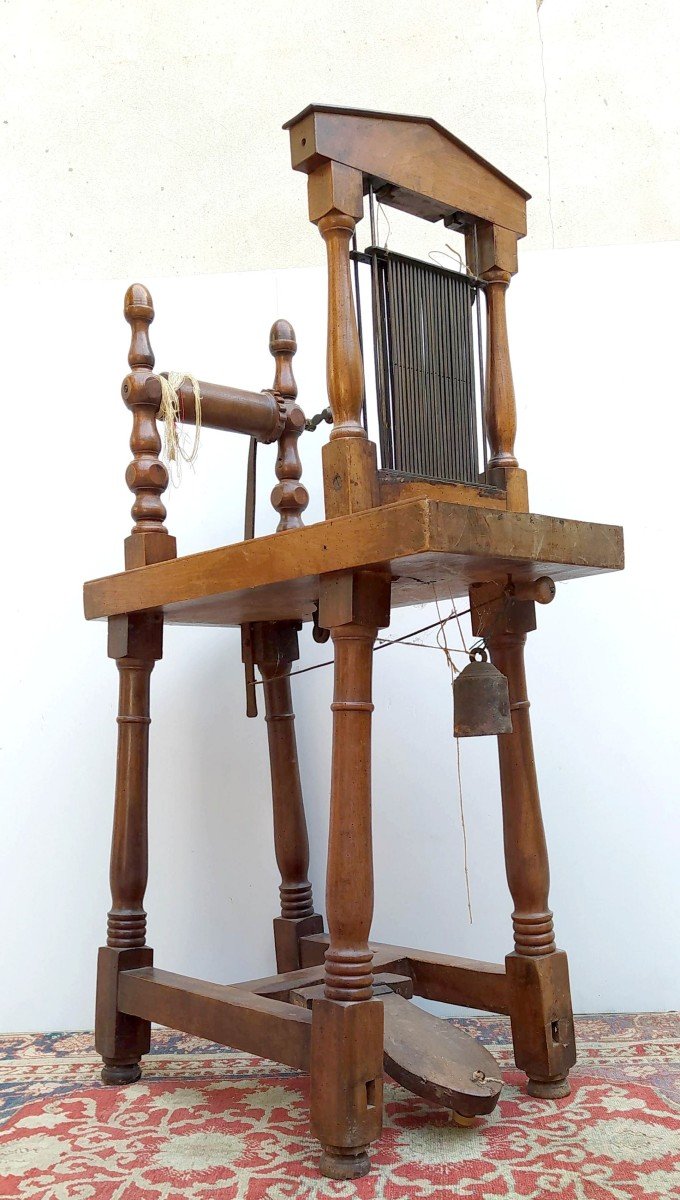 Ribbon Loom, Turned Fruit Wood, Arles Region, Beautiful Handcrafted Model-photo-4