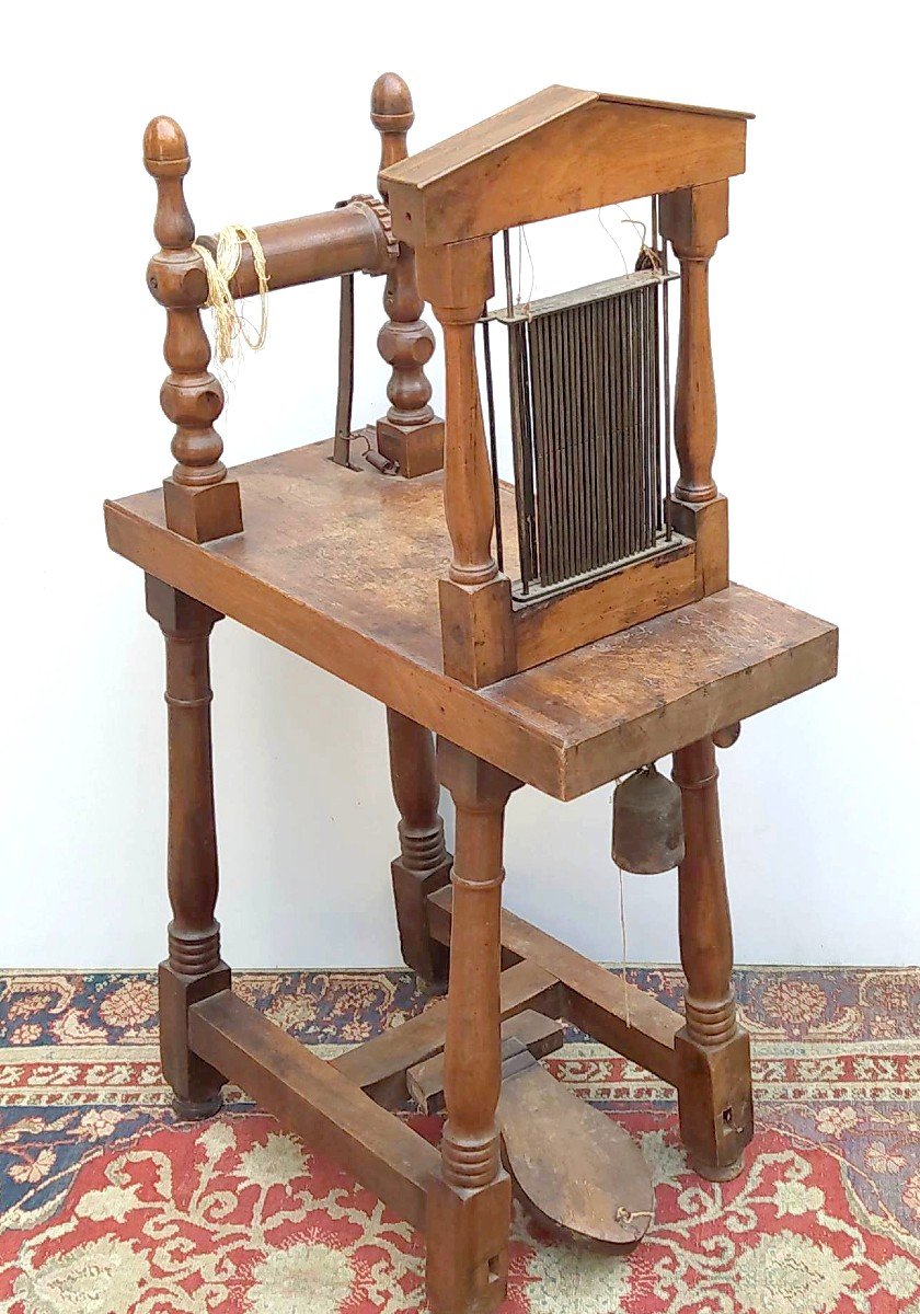 Ribbon Loom, Turned Fruit Wood, Arles Region, Beautiful Handcrafted Model-photo-2
