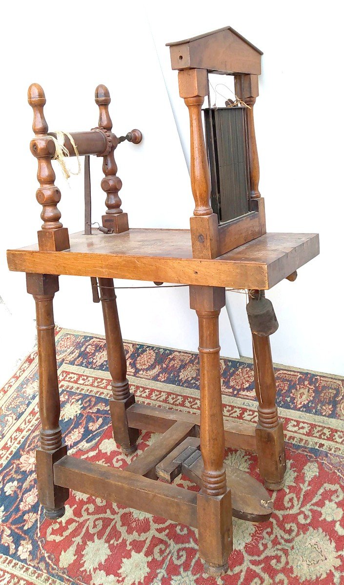 Ribbon Loom, Turned Fruit Wood, Arles Region, Beautiful Handcrafted Model-photo-4