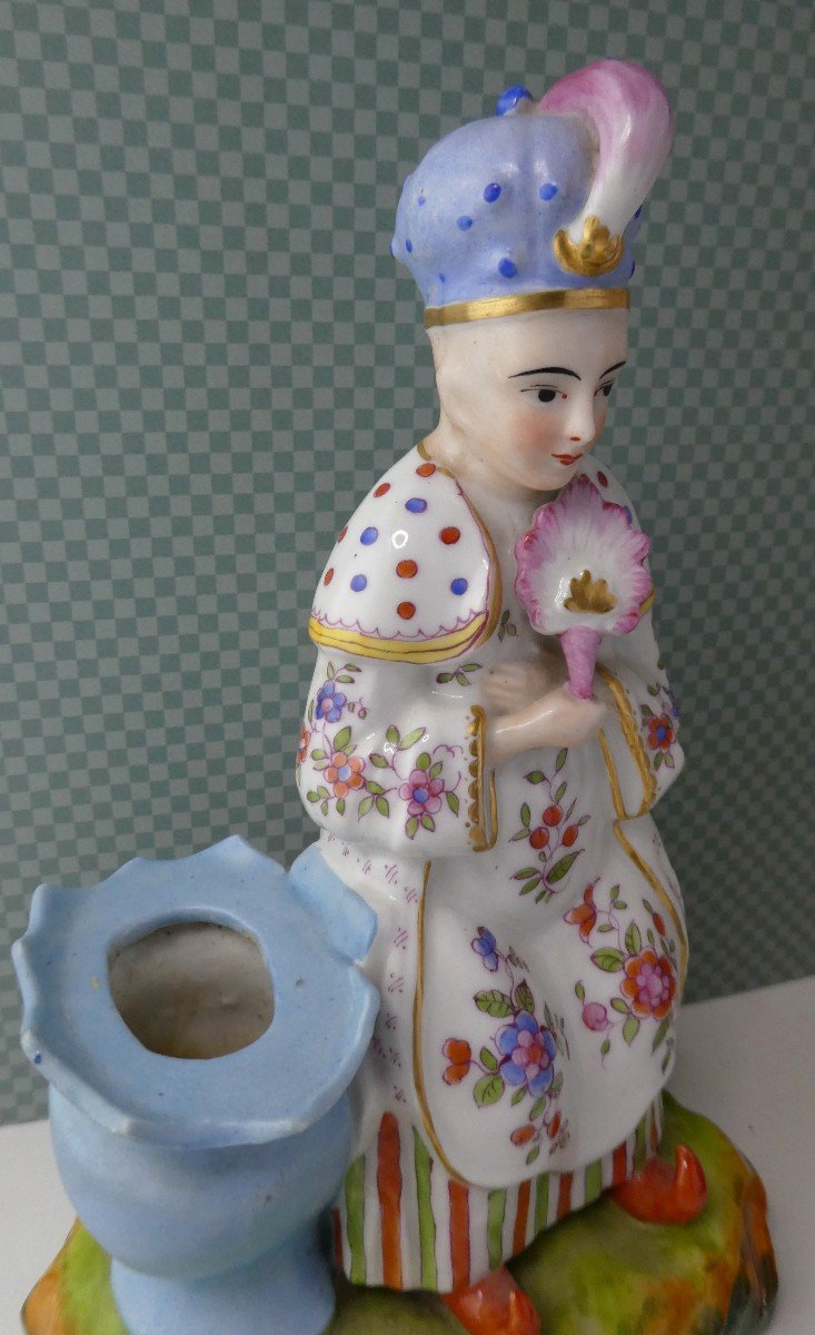 Couple Chinois Porcelaine De Paris, Sujets Polychromes Vers 1840, Intacts-photo-4
