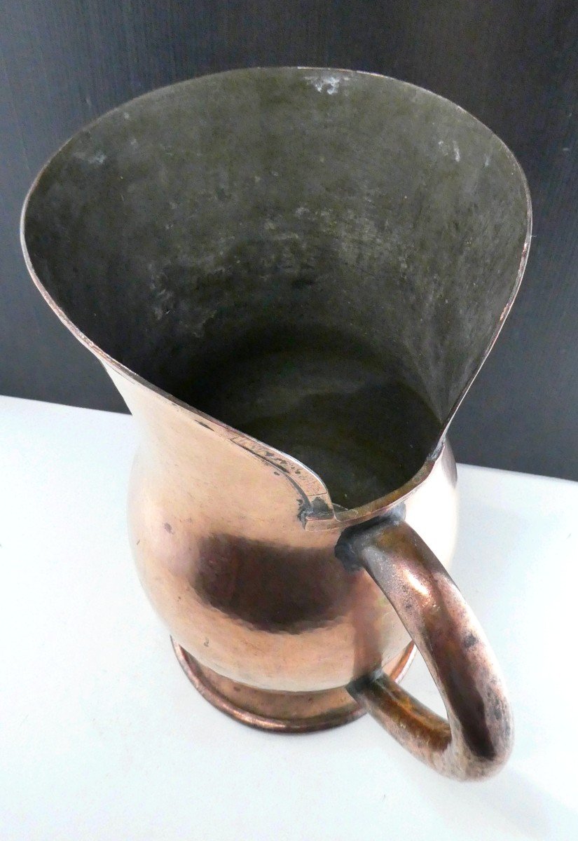 Copper Measure From Winemaker Mr. Cifre, Half-decalitre, Circa 1840, Nice Shape-photo-2