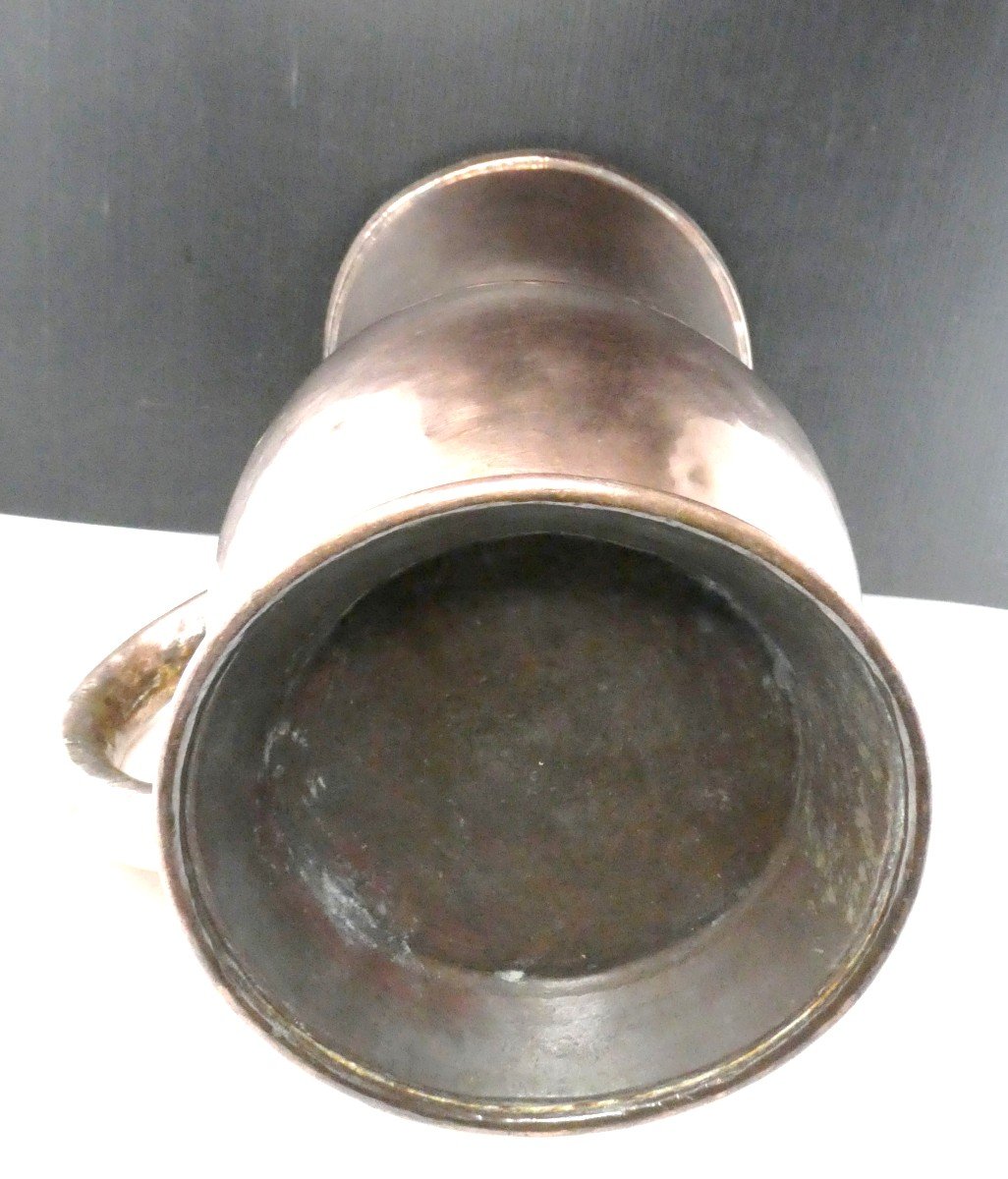 Copper Measure From Winemaker Mr. Cifre, Half-decalitre, Circa 1840, Nice Shape-photo-3