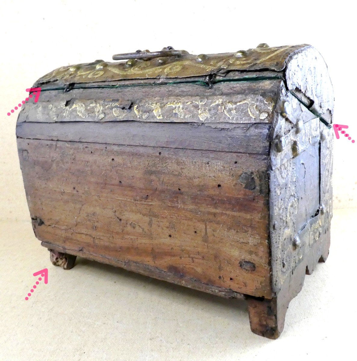 Jewelry Box, 15th Century, Venice, Wood And Painted Iron-photo-3