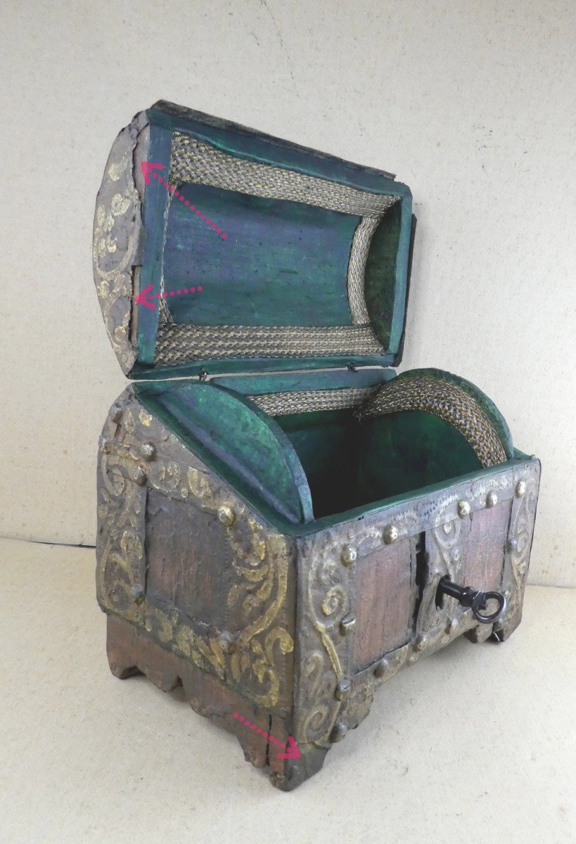 Jewelry Box, 15th Century, Venice, Wood And Painted Iron-photo-5