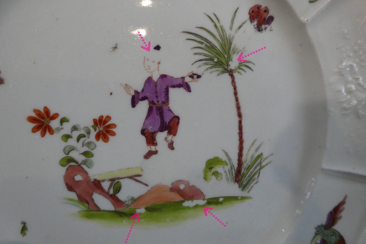 Museum: Hannong, 2 Kakiémon Plates, Frankenthal Porcelain 1760-photo-3