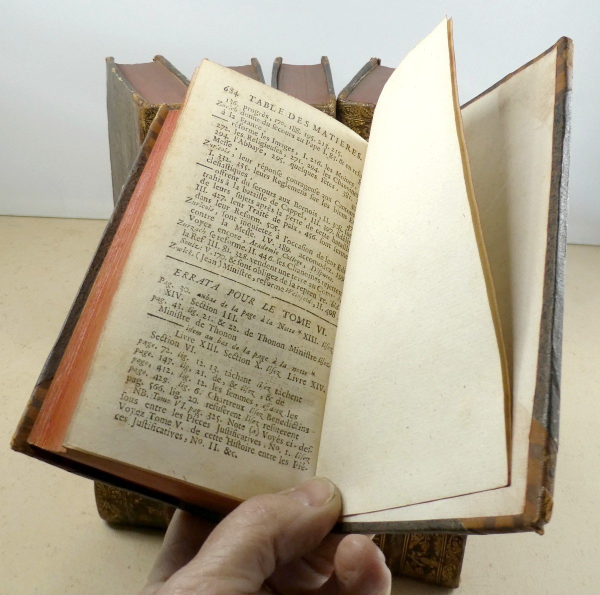 Suisse: Ruchat, Abraham, Histoire De La Réformation De La Suisse, 6 Beaux Volumes, 1740-photo-3