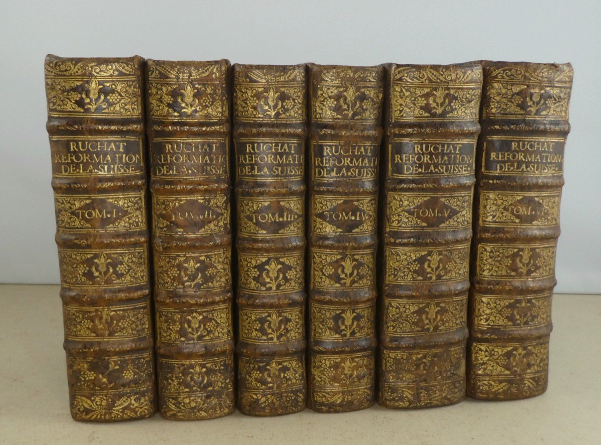 Suisse: Ruchat, Abraham, Histoire De La Réformation De La Suisse, 6 Beaux Volumes, 1740