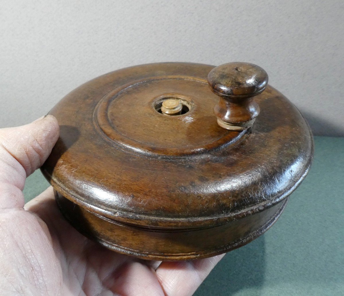 French Treen: 5 Compartments Spice Box , Woodturning, 18th Century-photo-2