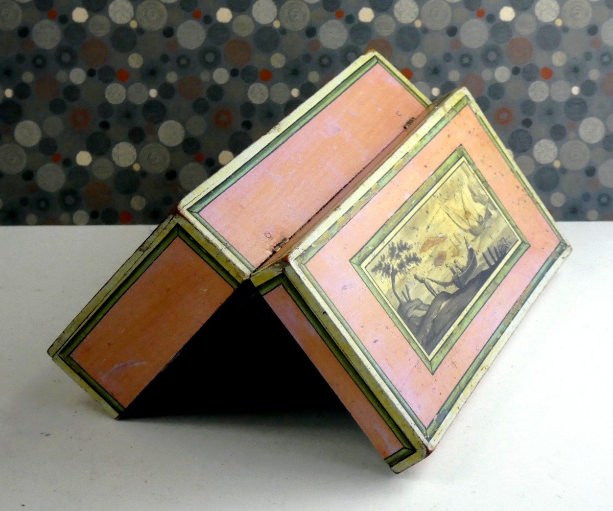 Coffret De Spa, Bois Peint, époque  Directoire / 1800, Aux Fraîches Couleurs-photo-4