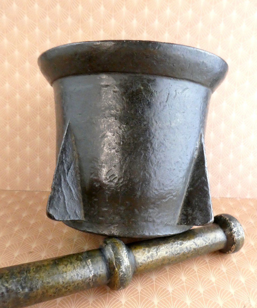 Mortier Gothique Tardif, Bronze,  15/16e Siècle, Carinthie, Tyrol-photo-2