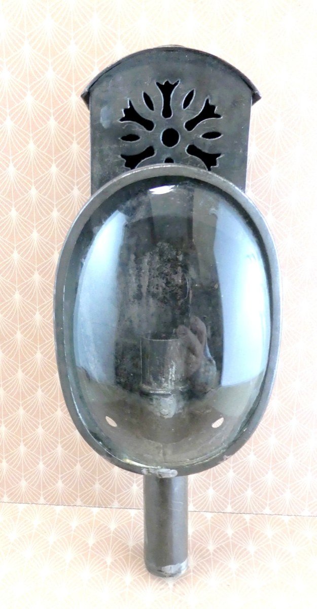 Lanterne à Main, Modèle Pliant Ovale, Fer Blanc, 19e Siècle, Collection-photo-1