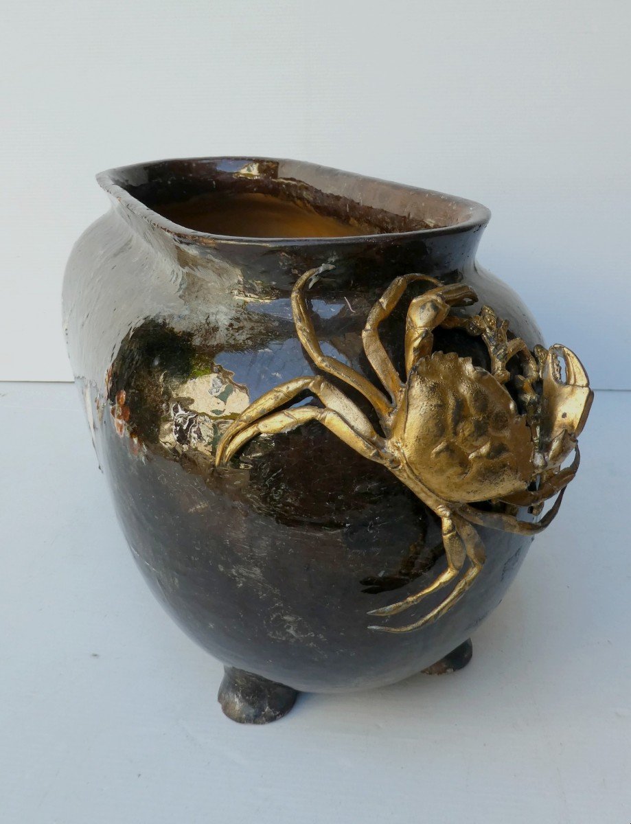 Japonisme, Planter With Currycombs, Dammouse And Haviland, Circa 1880-photo-4