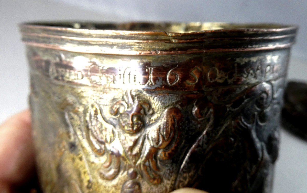 Museographic Curiosity: Silver Hanap From 1650,  Cast Two Centuries Later-photo-3