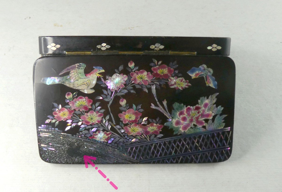 Tobacco Box For  Dutch Market, Precious Nagasaki Lacquer, 19th Century-photo-3