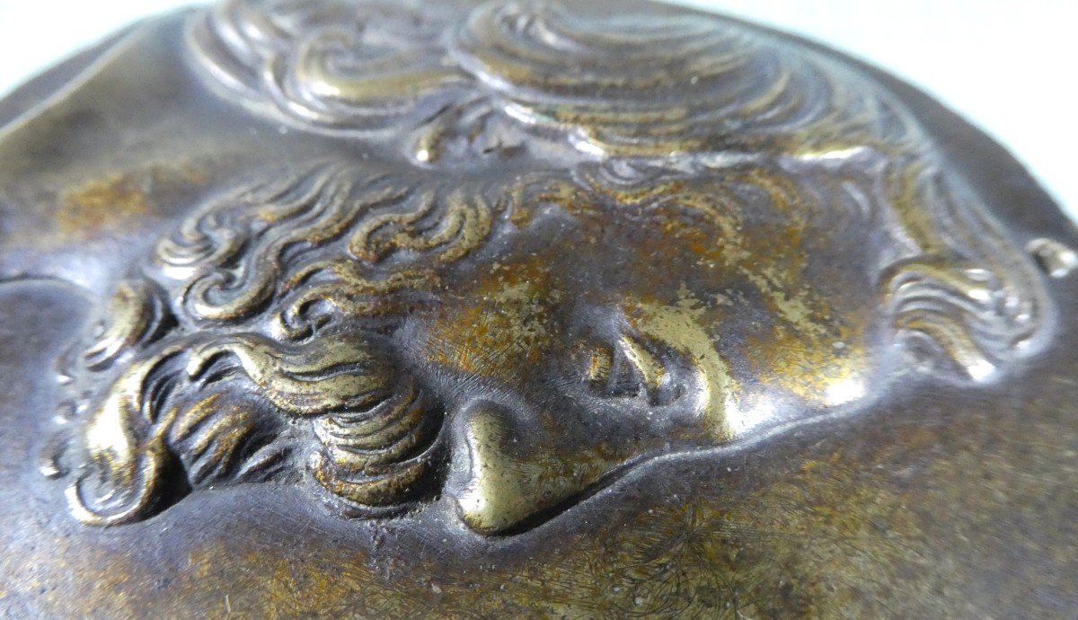 Plaquette Bronze : Profil D’un Beau Barbu, Vers 1845, possiblement Guiseppe Verdi ?-photo-3