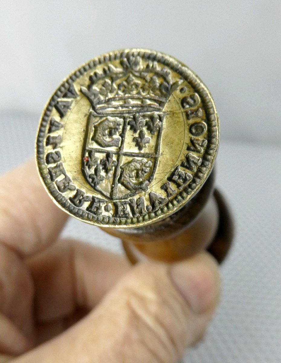 Beau Sceau Du 18e Siècle, Blason De Vaulserre En Viennois-photo-3
