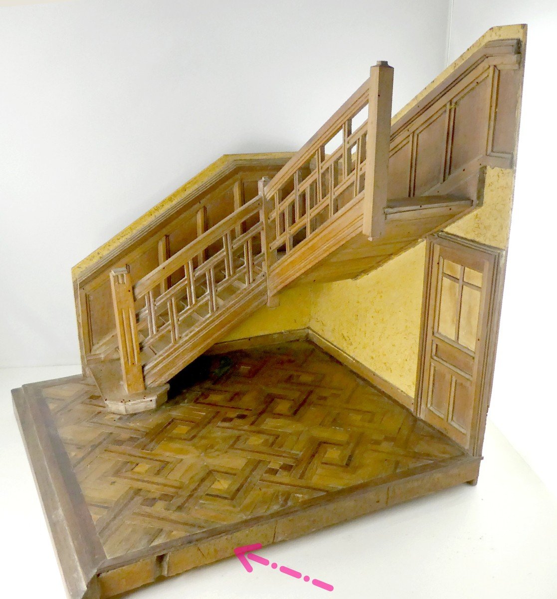 Staircase Model, Versailles Parquet, Inlaid, Circa 1930 -photo-2