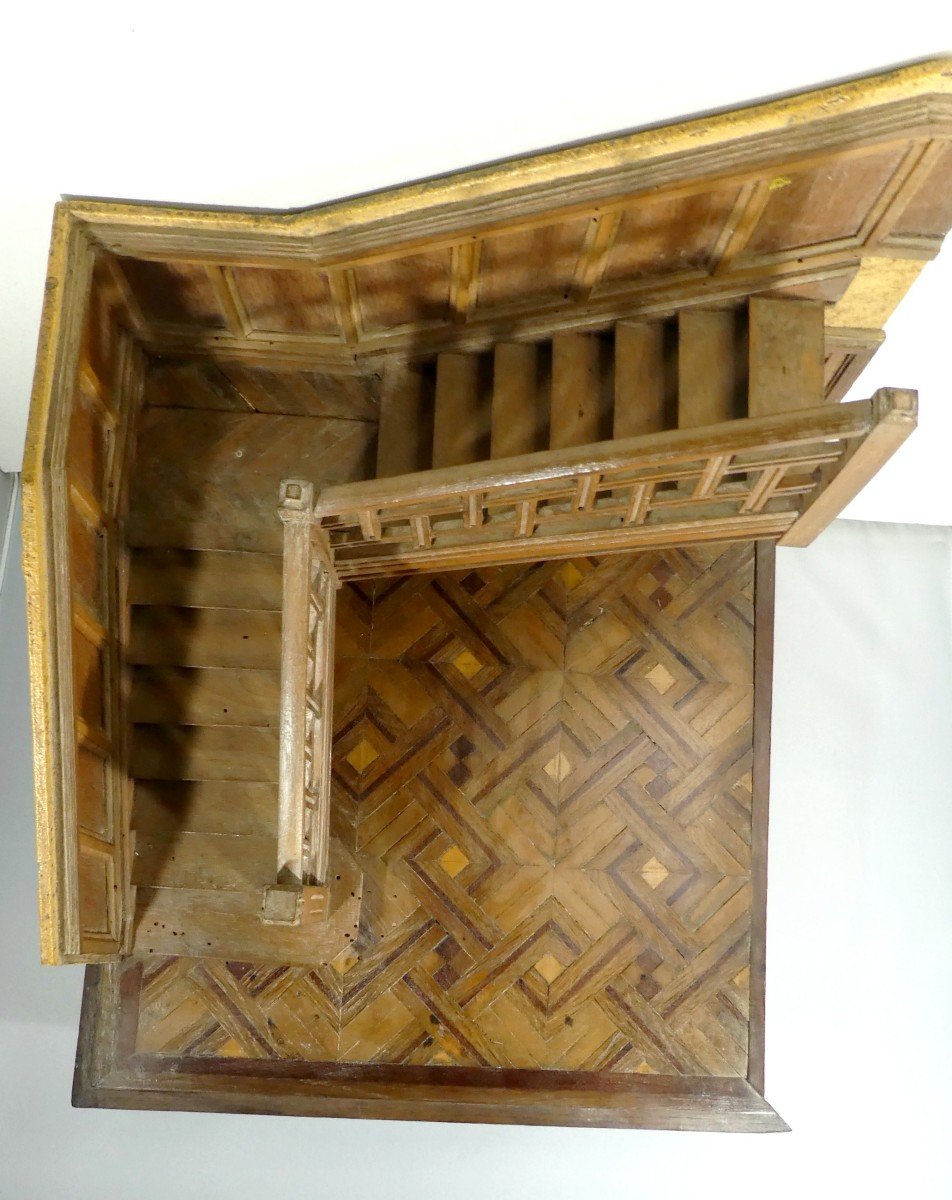 Staircase Model, Versailles Parquet, Inlaid, Circa 1930 -photo-4