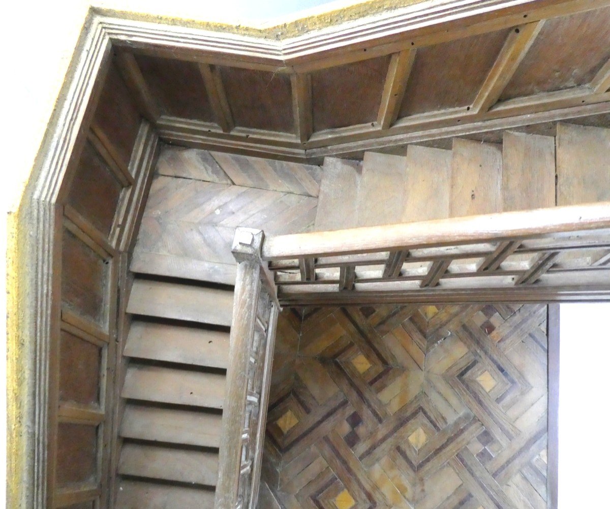 Staircase Model, Versailles Parquet, Inlaid, Circa 1930 -photo-2