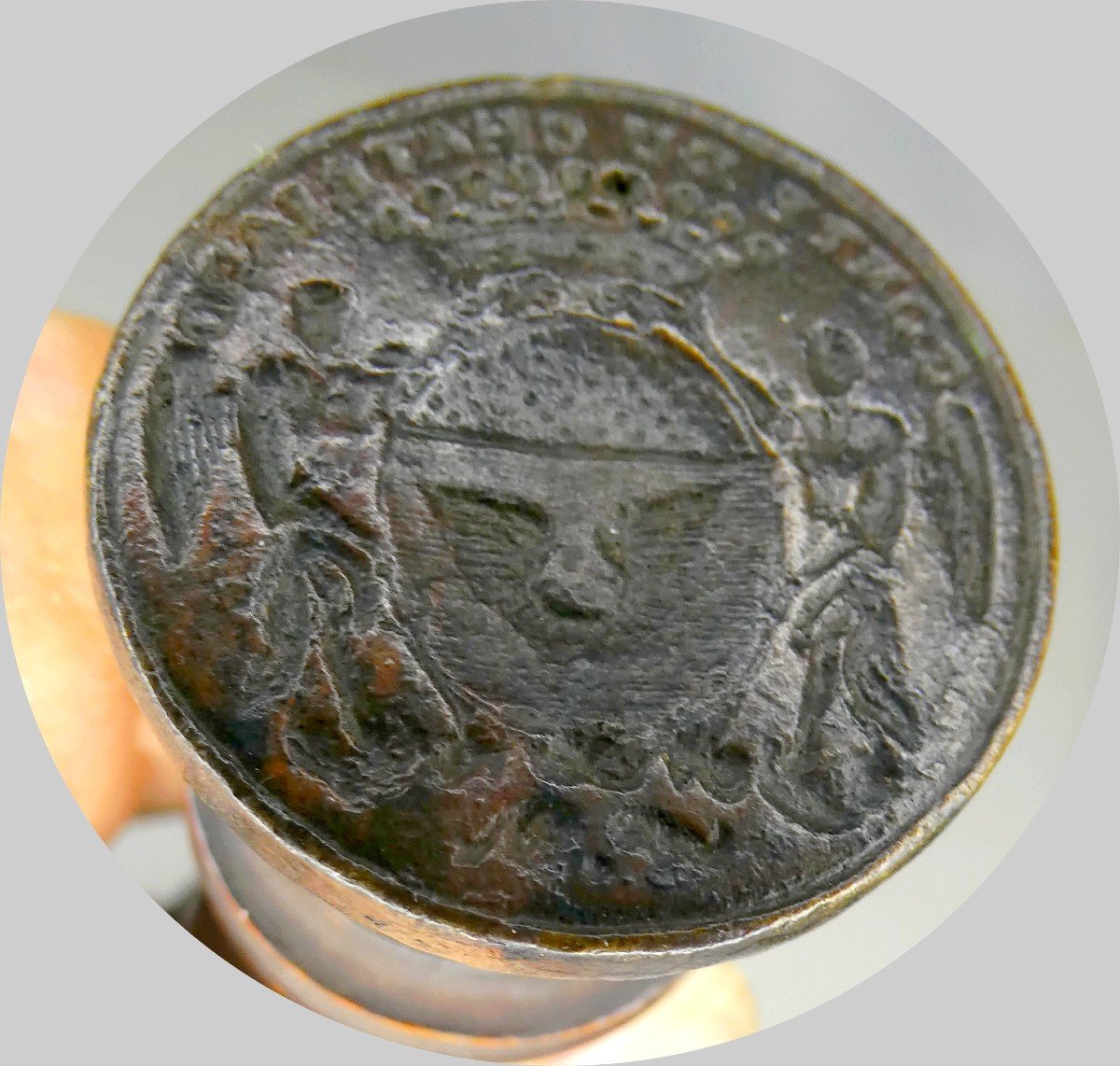 Franch Large Wax Seal From Count De Chatelard, Circa 1720-photo-4