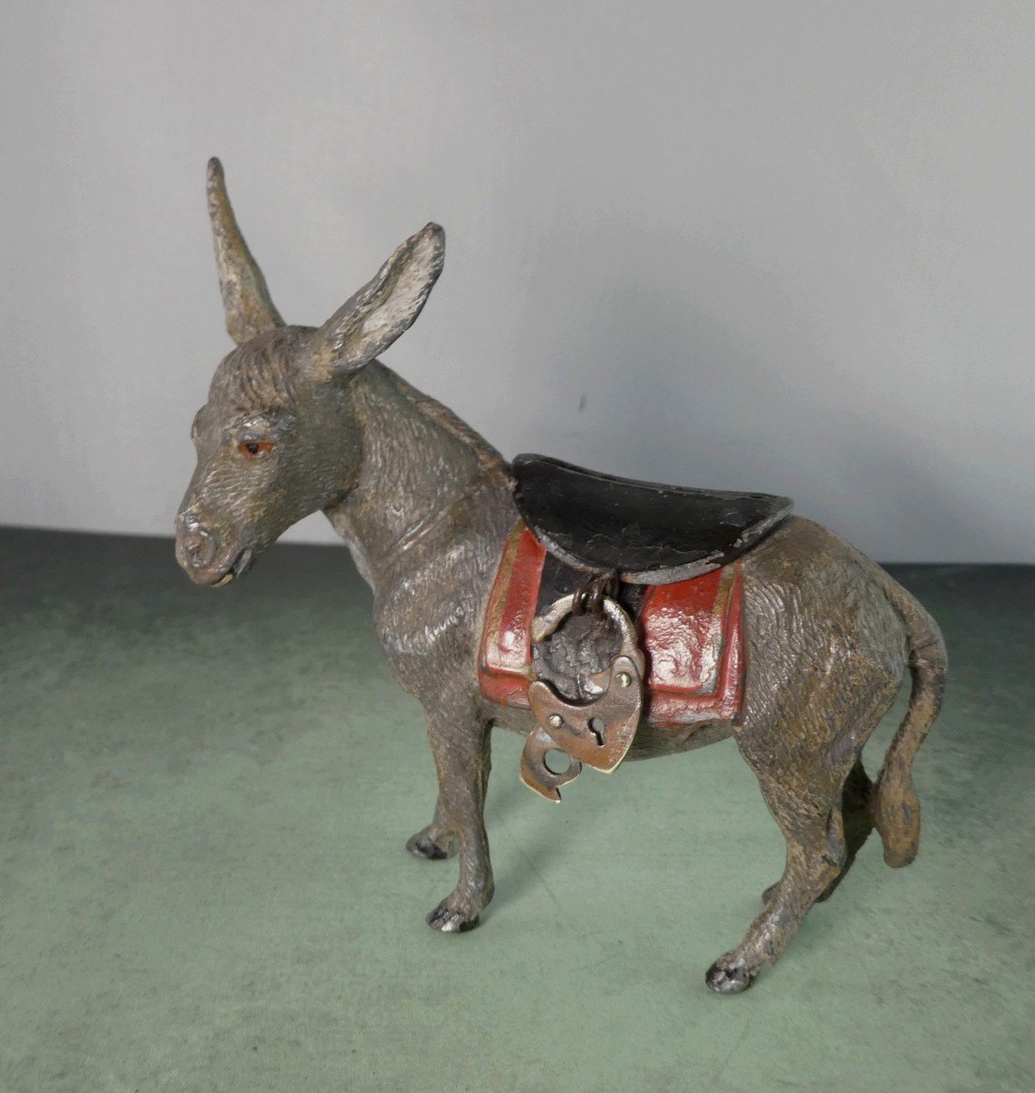 Collection : Tirelire Animalière Vers 1900, Joli âne, Plomb De Nuremberg-photo-2