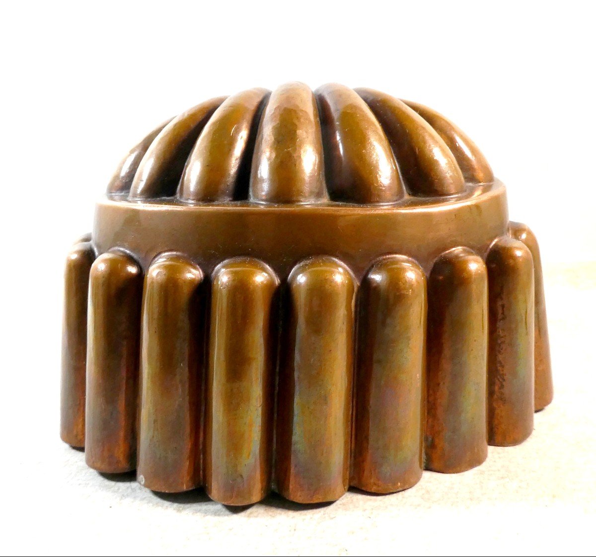 Collection: French Copper Mold, Shell Shaped Beautiful Patina, 19th Century-photo-3