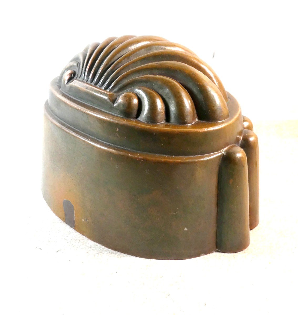Collection: French Copper Mold, Shell Shaped Beautiful Patina, 19th Century-photo-4
