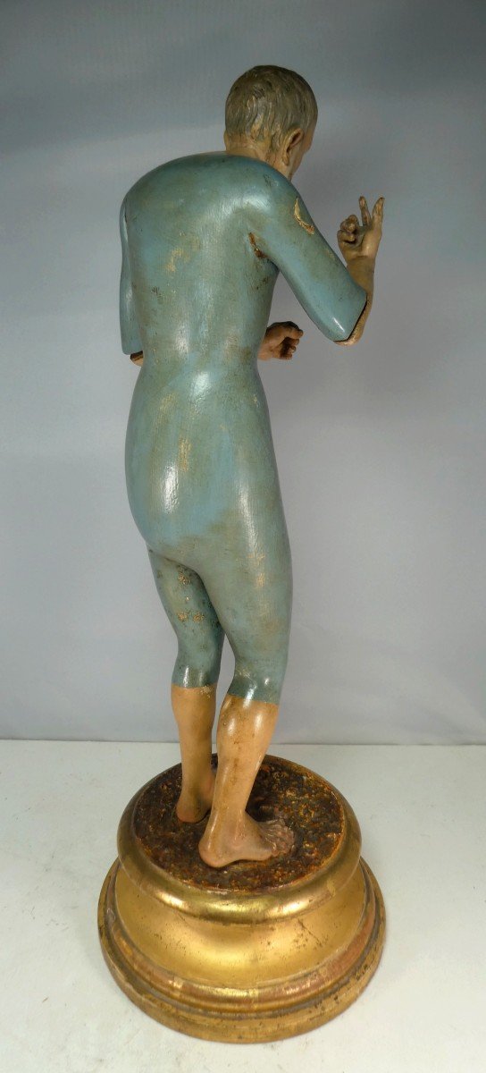 Saint Homme Articulé, Bois Peint Et Sculpté, Capipote Catalan D’origine, -photo-3