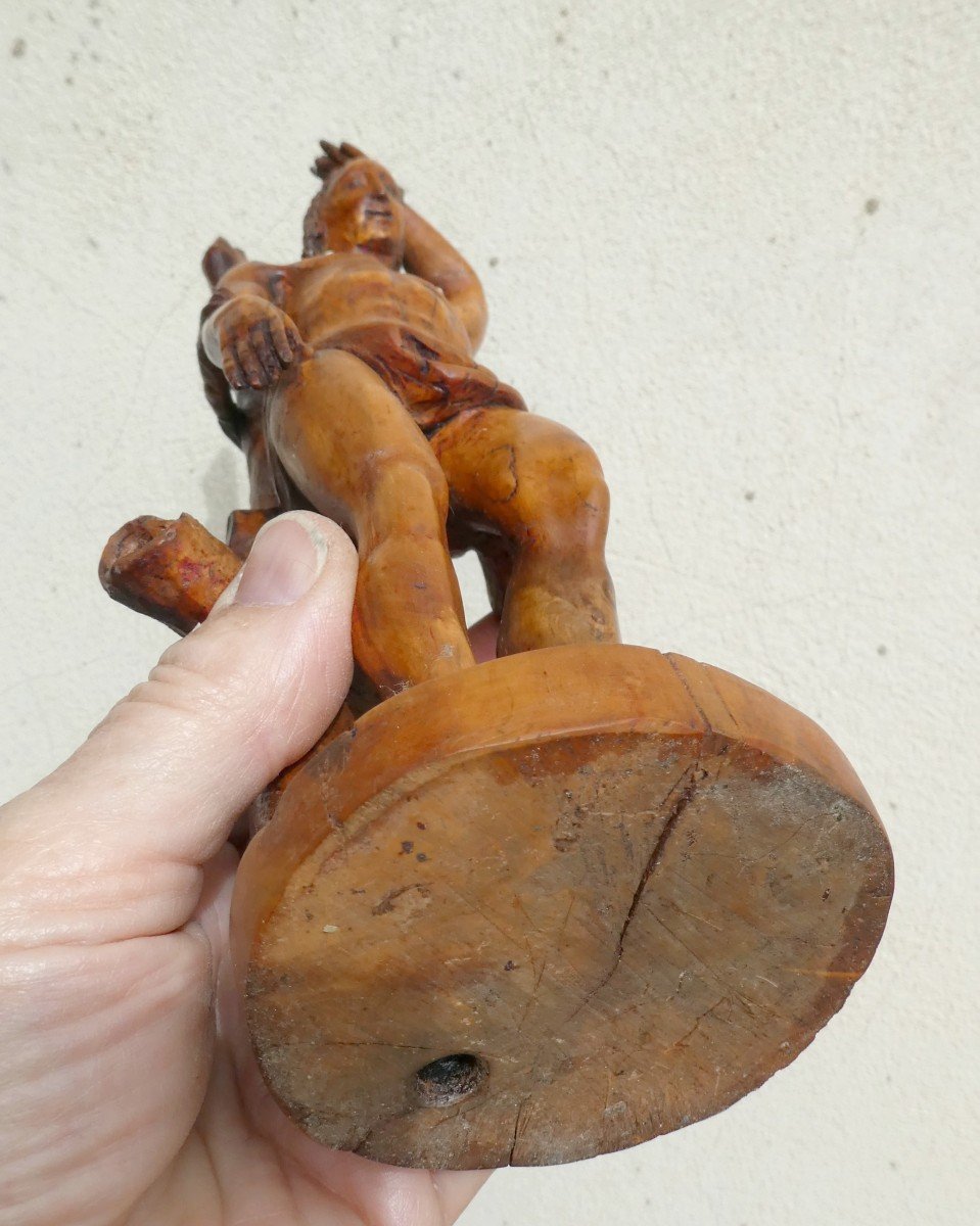 St Sébastien , Buis Sculpté , Maniérisme 16e Siècle-photo-5