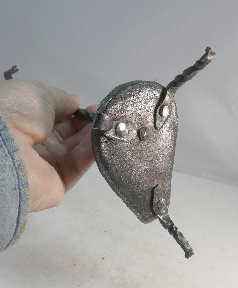 Bougeoir Porte Résine, Fer Forgé Haute époque, Bel état-photo-2